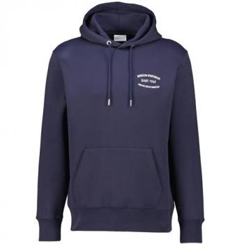 Sudadera con capucha Gant para hombre, diseño de pequeñas dimensiones, color marino (L), casual, algodón