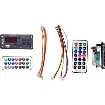 Bluetooth 5.0 MP3 WMA WAV Decoder Board 5V 12V Wireless Audio Module Color Screen USB TF FM Radio