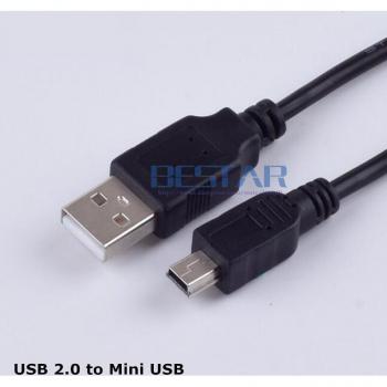 Cable de carga USB a MINI USB 5 pines 1m negro