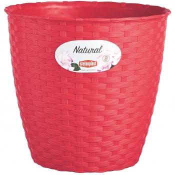 Vaso in Plastica Stefaplant Fiori Lampone Rosso