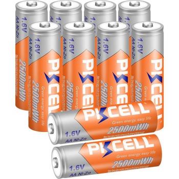 Pilas Recargables AA 1.6V Ni-Zn 2500mWh para Juguetes