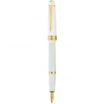 Cross Bailey Light Penna Stilografica Fine Bianco Oro in Box Regalo