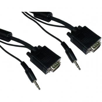 Black 2‑M SVGA Cable + 3.5 mm Stereo Jack