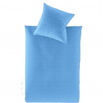 Irisette Lumen Interlock-Jersey Bettbezug in Blau, Maße 155x220 cm (80x80 cm)