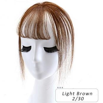 WEILAI Black Light Brown Clip In Bangs