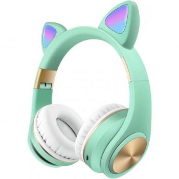 Cute Cat Wireless Headphones with Microphone