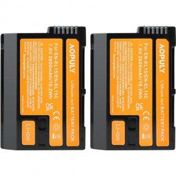 AOPULY EN-EL15 Dual Charger for Nikon D800 D810 D610 D750
