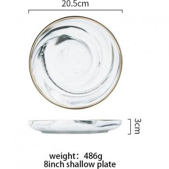 European Marble Salad Plate