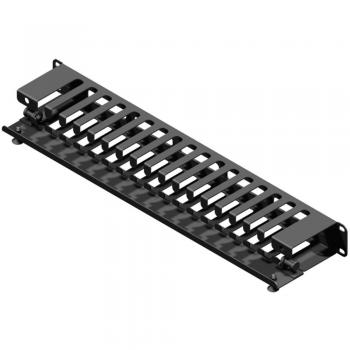 Hammond 1U Adjustable Cable Management Panel Black