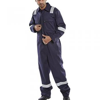 B-Click Fire Retardant CLICK FR AS Boilersuit Navy Blue 46