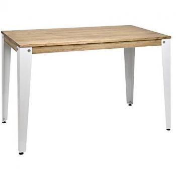 Table Salle à Manger Lunds 160 cm Blanc Vieilli