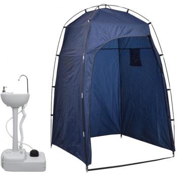 Support de Lavage des Mains de Camping Portable avec Tente Lavabo Bassin Voyage Camping-car Jardin Chantier de Construction 20 L