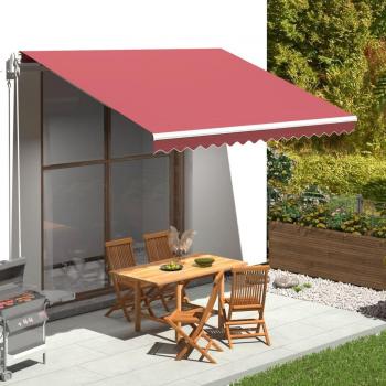 Toldo Manual Toro 3×2,5 m con Postes Naranja y Marrón