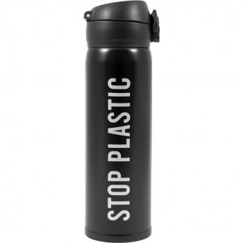 Botella de agua deportiva Fisura de acero inoxidable con aislamiento de 24 horas para bebida fría y 12 horas para bebida caliente, libre de BPA, 500 ml