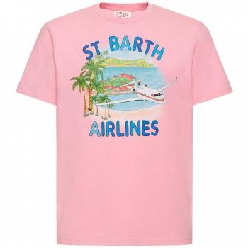 T-shirt in jersey di cotone stampa St. Barth