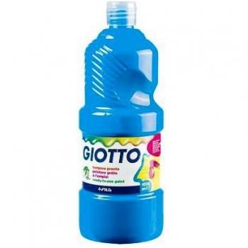 Giotto gouache liquide super concentrée - Cyan - Bleu primaire - Flacon de 1L