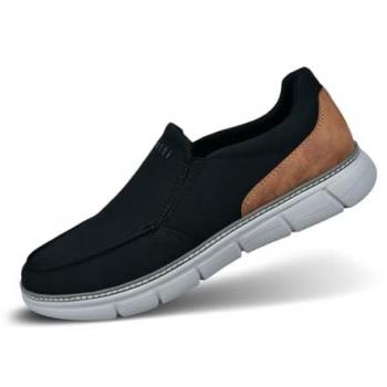 Bugatti Slipper Caramello con Accenti Neri e Bianchi