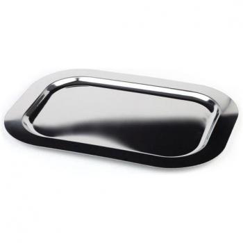 APS Tablett FINESSE (B)500 x (T)380 mm, silber aus rostfreiem Edelstahl 18/10, stapelbar, glatter Rand - 1 Stück (1311)