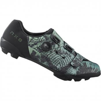 Shimano SH-RX801 Rennradschuhe Grün Schwarz, Größe 44