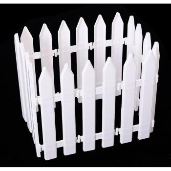 White Plastic Christmas Tree Fence Garden Decoration