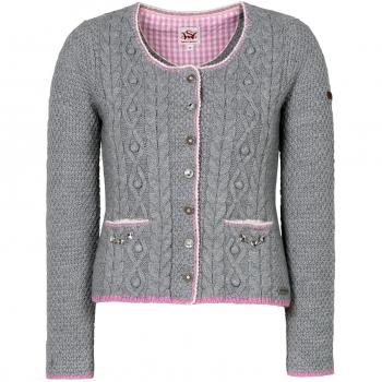 Spieth & Wensky Trachten‑Strickjacke AIDA – Grau, Damen S