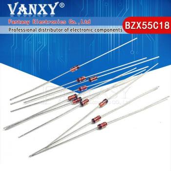 BZX55C18 0.5W 18V Zener Diodes - 100 Pieces