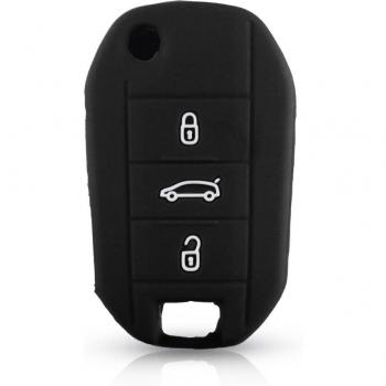 KEYYOU Silicone Key Cover for Peugeot 508 301 3008 408 Citroen C4 Cactus C5 C3 C4L - 3 Button