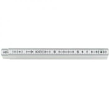 Mètre Pliant Plastique Blanc 2m/16mm