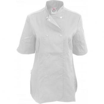 Dennys Ladies Short Sleeve Fitted Chef Coat (Pack of 2)