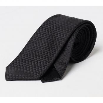 Cravatta in seta Uomo Emporio Armani con jacquard Eagle Nero Taglia OS