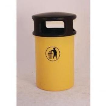 Outdoor Yellow Litter Bin