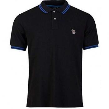 Paul Smith Tipped Supima Cotton Polo Shirt (Black - Size Small)