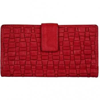 Samantha Look Echtleder Geldbörse für Damen - Rot