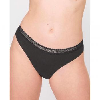 Sloggi 2P GO Ribbed Tai Briefs Schwarz Ökologische Baumwolle X-Small Damen