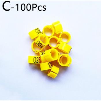 Colorful 8mm Bayonet Rings for Pigeons and Small Birds - 100 Pcs