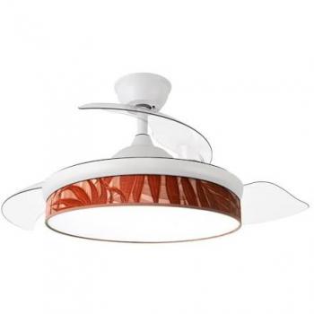 Ventilatore DC Moda 72W Bianco Foglia Caldaia