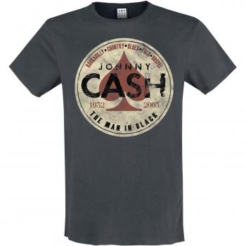 T‑shirt Johnny Cash « The Man In Black » – Série Amplifiée – Couleur anthracite – Taille S-3XL – Homme