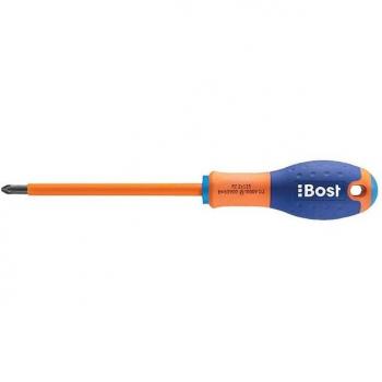 Bost Cacciavite Pozidriv 1000 V, Lama Isolata Incrociata 6×125 mm