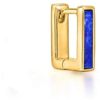 Ear Candy - Aro Ceilan de plata con baño de oro amarillo 14k y lapislázuli