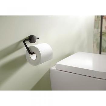 Hewi Klebe-WC-Papierhalter schwarz matt
