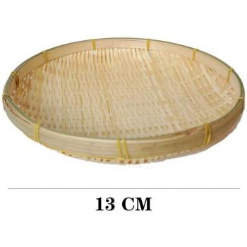 Banc de râteau circulaire en bambou tissé