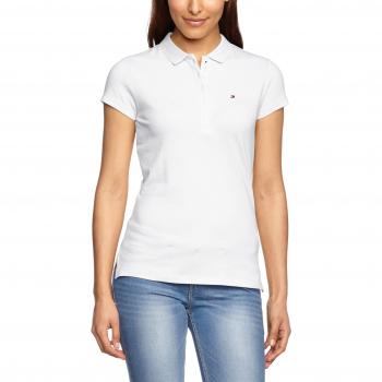 Tommy Hilfiger - New Chiara Str Pq Polo SSPolo - Femme - Blanc