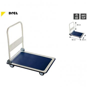 Carro de Carga 4 Ruedas 300kg Plataforma 90x60cm