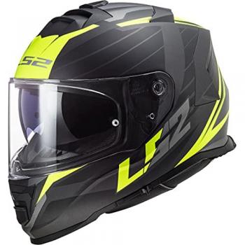 Casco Integral LS2 FF800 Storm II Nerve Negro Mate-Amarillo HiVis