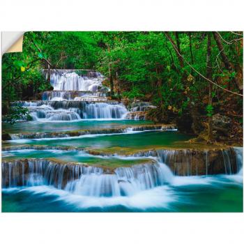 Artland Poster »Faszination Wasserfall im Wald«, Wanddekoration