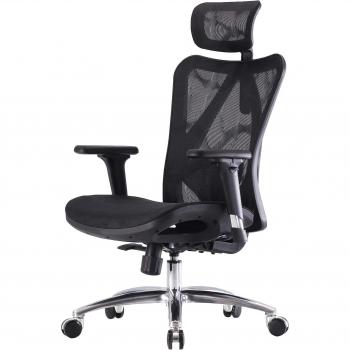 Sihoo Chaise de travail ergonomique 150 kg – Couleur noire