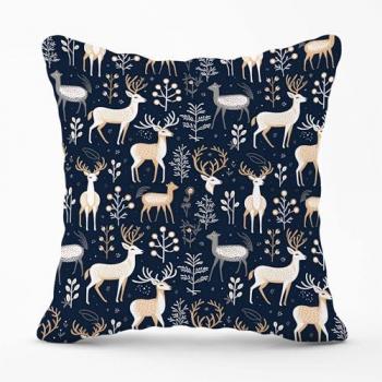 Whimsical Reindeer Art Pillow