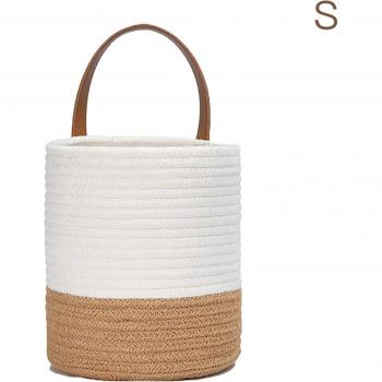 Handmade Cotton Wall Basket for Artificial Flowers