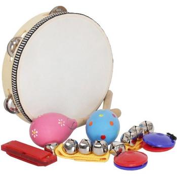 Set de juguetes musicales infantiles con pandereta y maracas