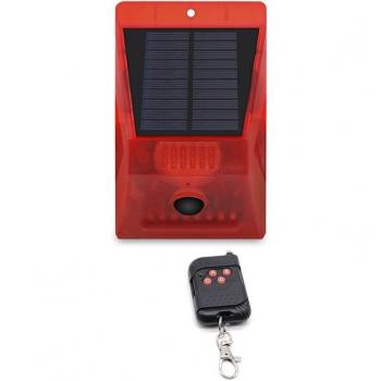 Solar Security Strobe Light with Remote